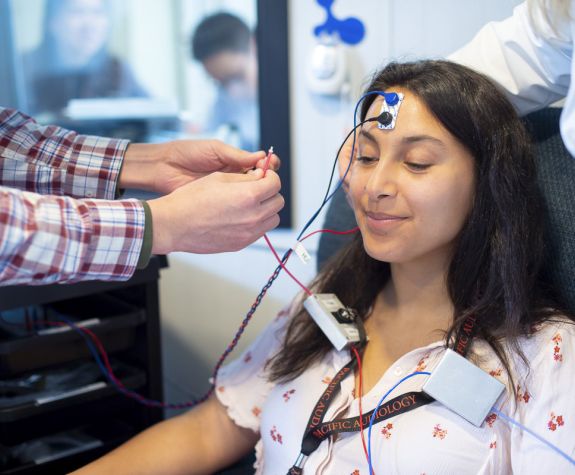 audiology students in clinic